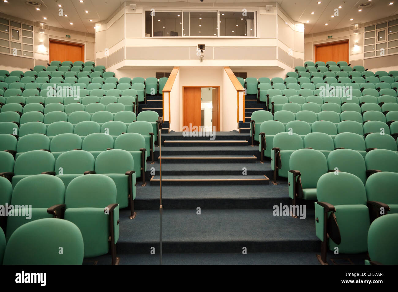 Interior of the hall for holding conferences. Rows of chairs for the