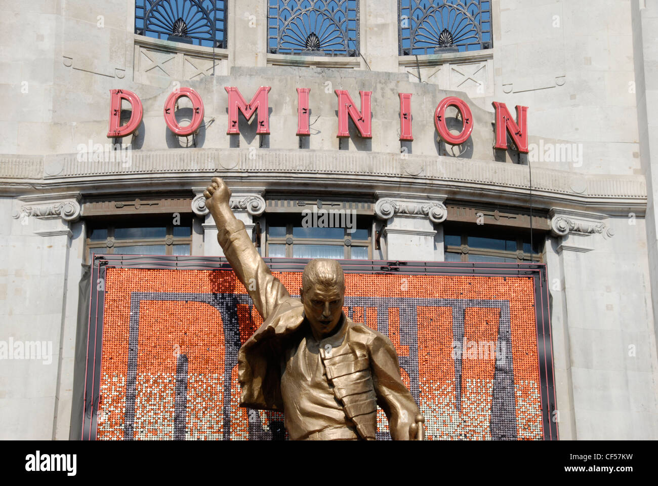 Statue of Freddy Mercury outside the Dominion Theatre on Tottenham Court Road. Stock Photo