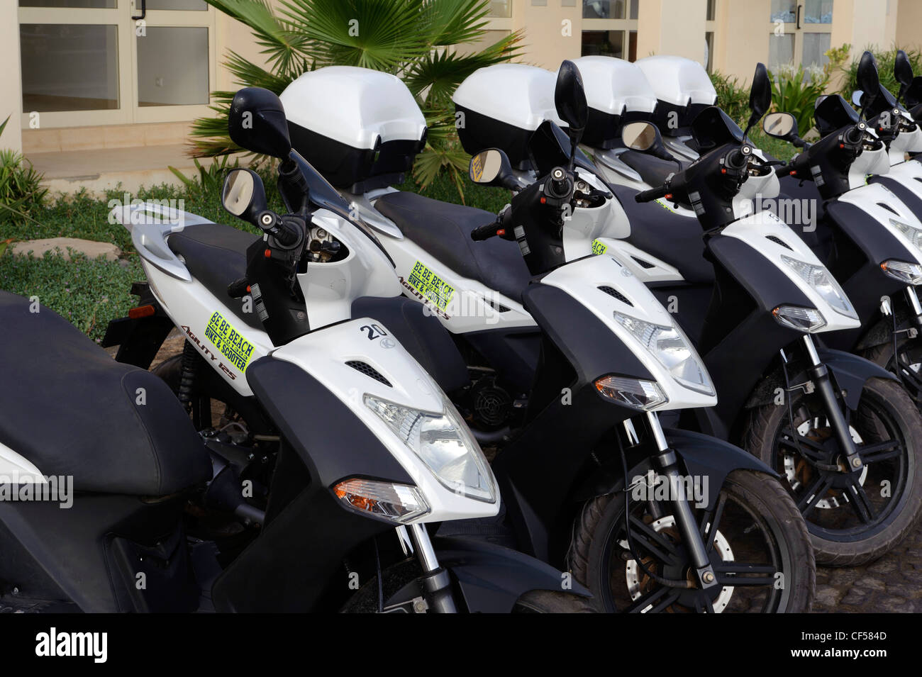 ScooterRental in Santa Maria, Island Sal, Cape Verde Islands, Africa Stock Photo Alamy
