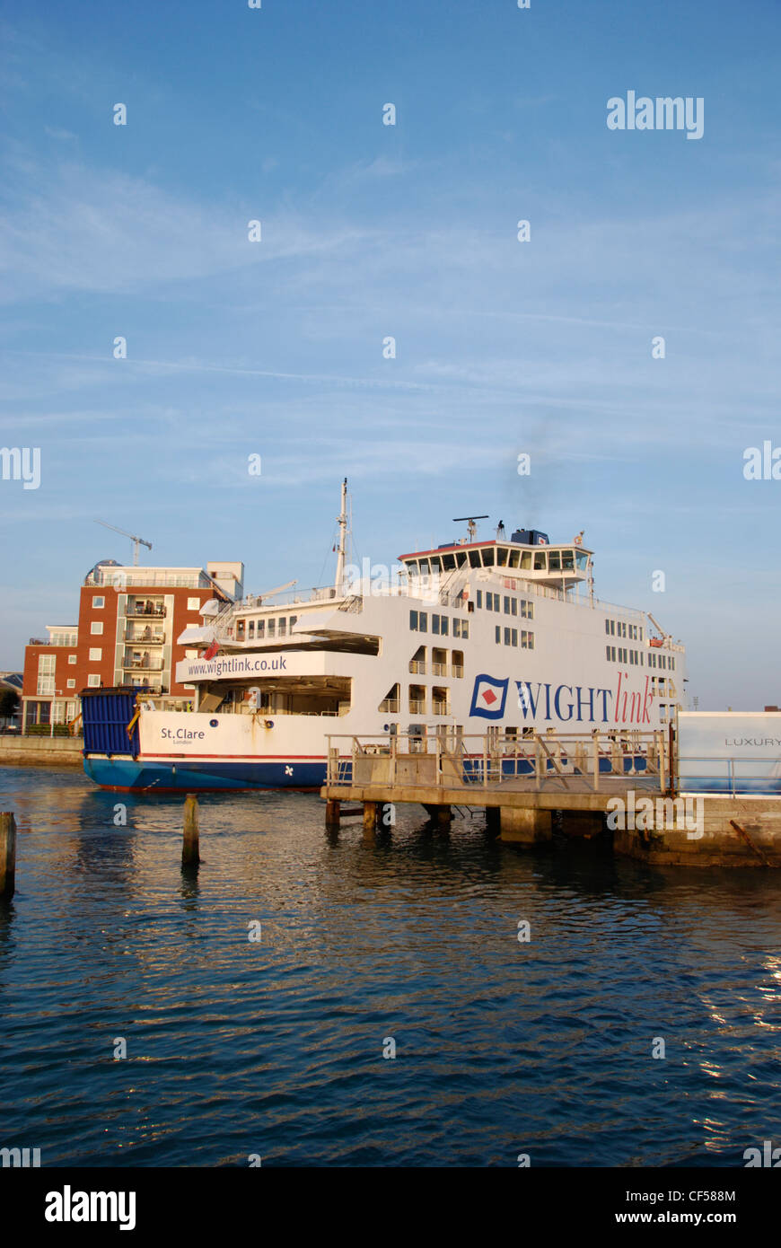 The Wight Link Isle of Wight Car Ferry entering the harbour in Old