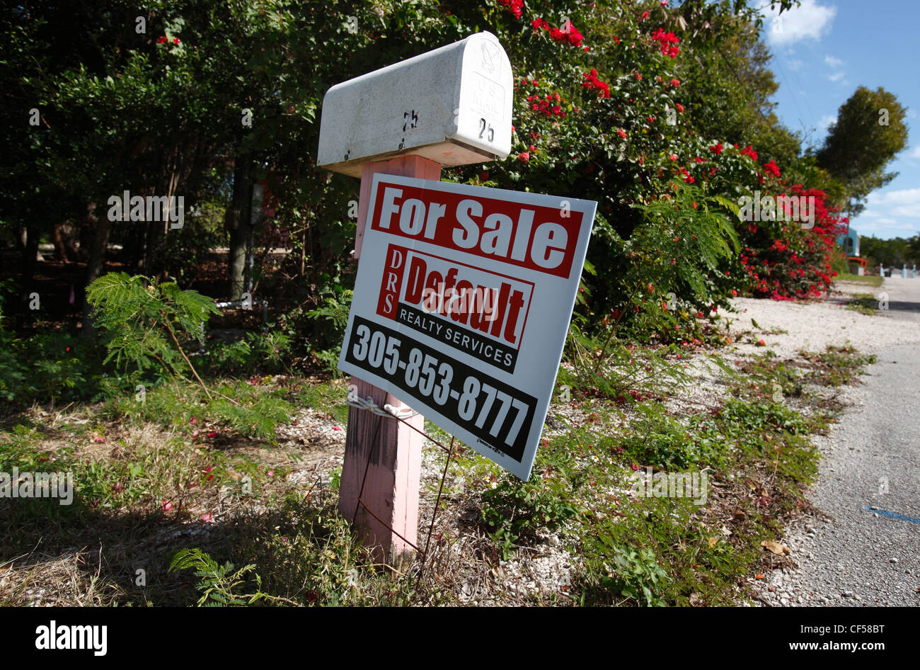 Foreclosed house for sale, Key Largo, Florida Stock Photo Alamy