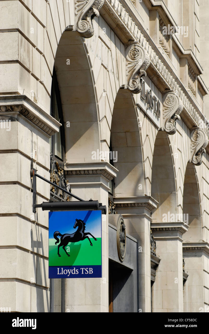 Exterior of a Lloyds TSB bank branch in Central London. Stock Photo