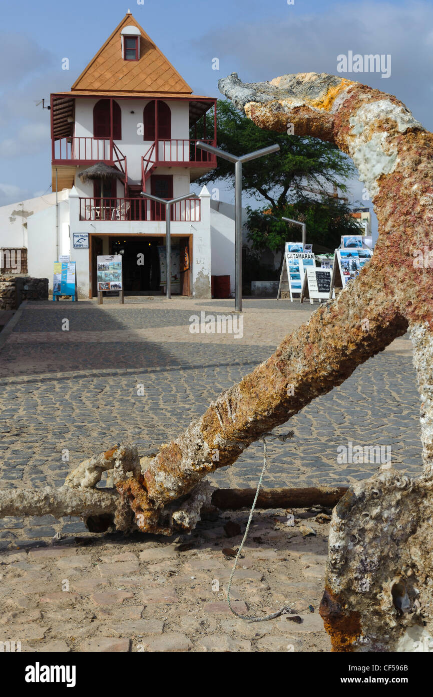 Former Scale House for Salt, Santa Maria, Island Sal, Cape Verde Islands, Africa Stock Photo