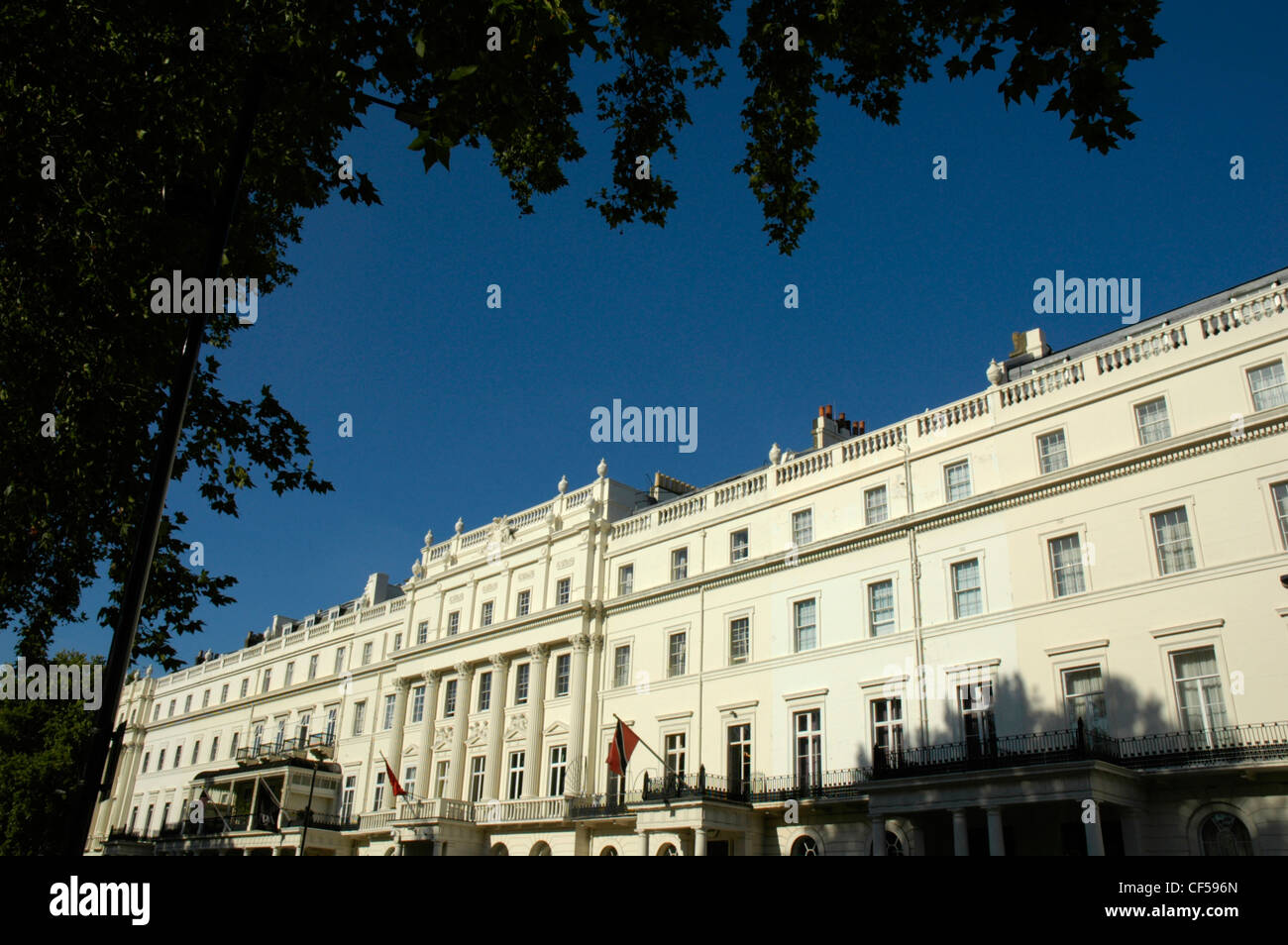 The front of the Embassy buildings in Belgrave Square Stock Photo Alamy