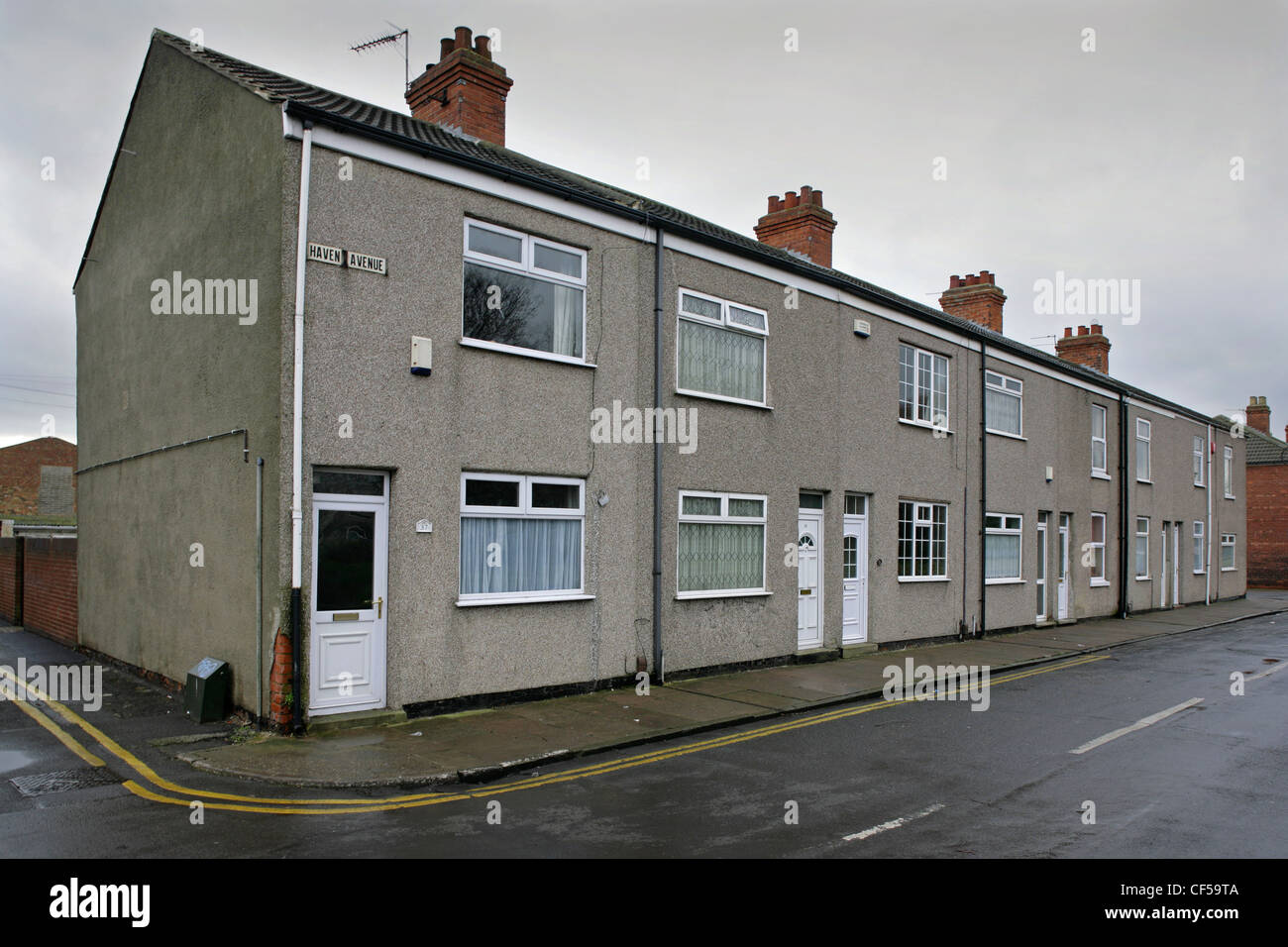 Pebbledashed terrace house hires stock photography and images Alamy