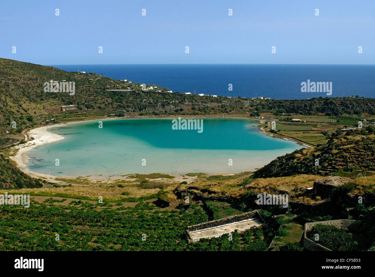 Venus Mirror Lake, Pantelleria Island, Trapani, Sicily, Italy Stock Photo