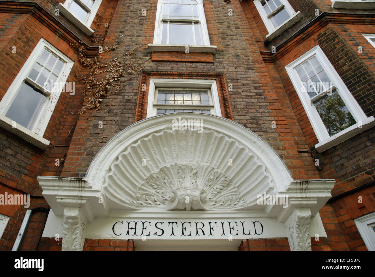 Chesterfield mansion apartment block hires stock photography and