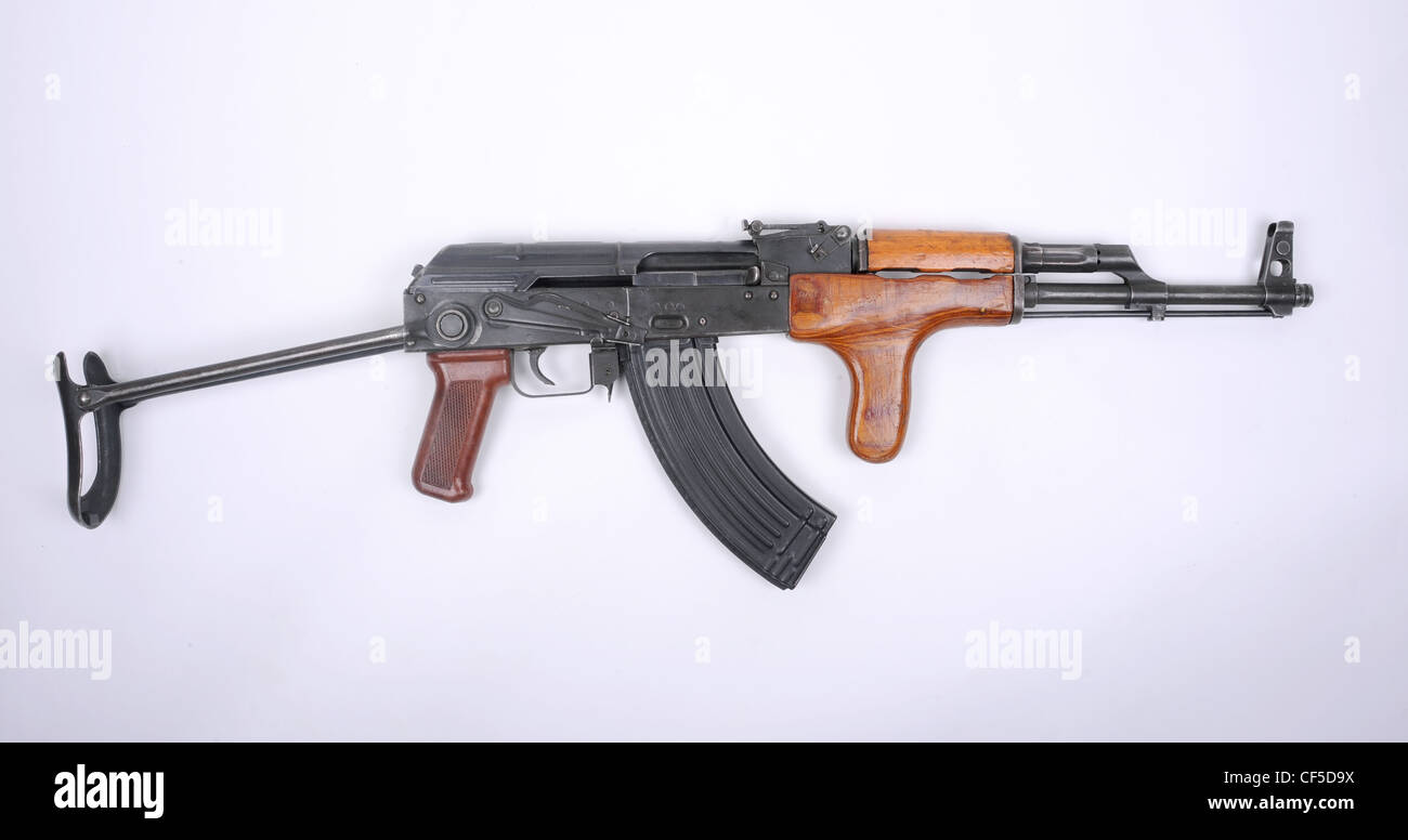 The Romanian AKMS was designated the Pistol Mitraliera 65 PM65 Stock Photo