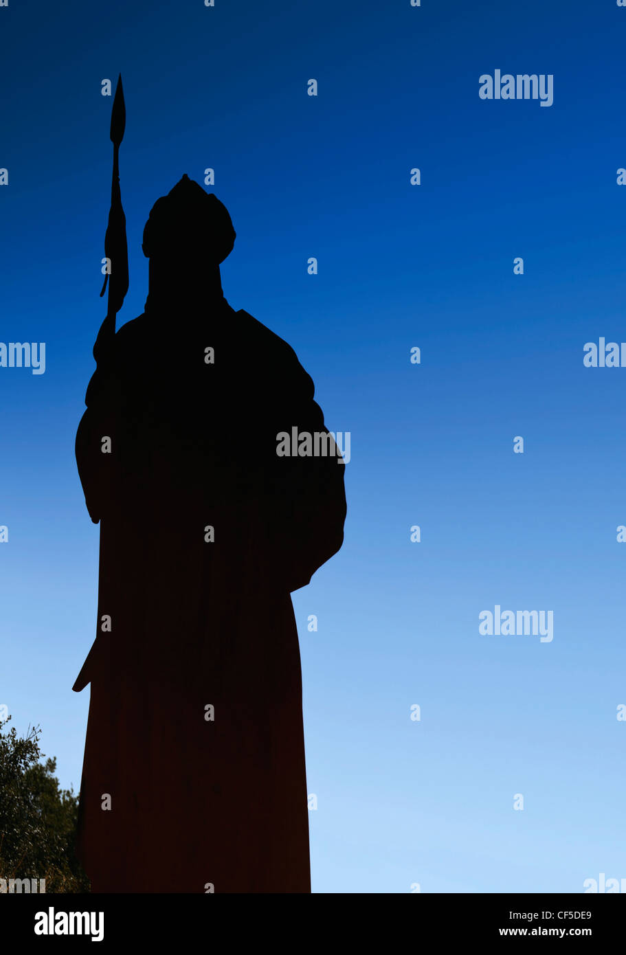 Silhouette cut-out figure of Moorish soldier, Museum of the Battle of Navas de Tolosa 1212, Santa Elena, Jaen Province, Spain. Stock Photo