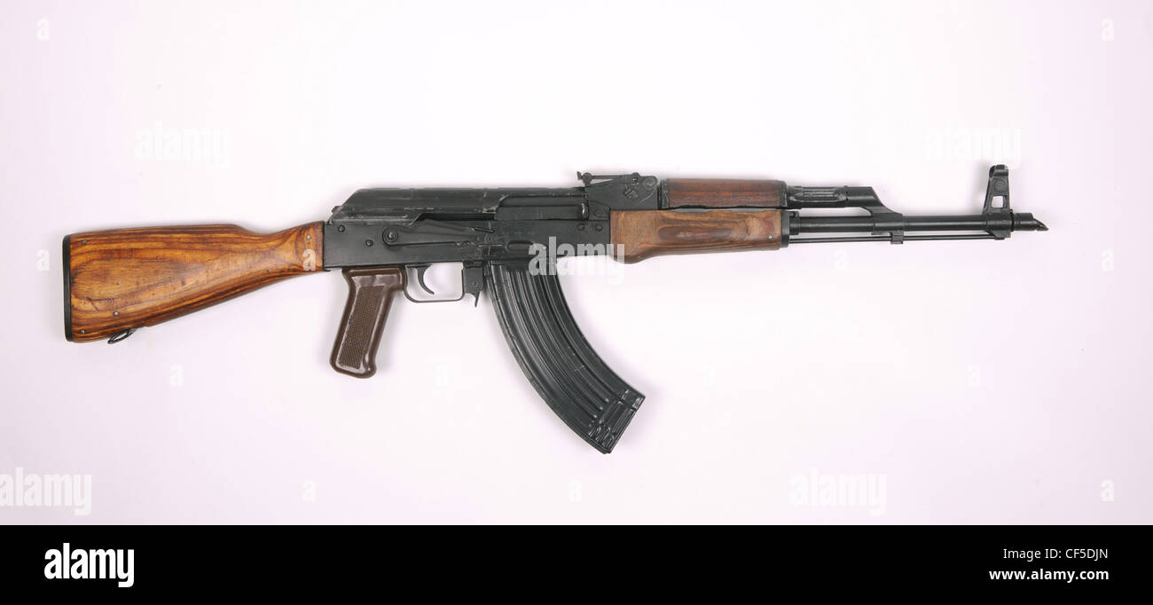 The Egyptian Misr assault rifle with wooden furniture, based on the Russian AKM rifle Stock Photo