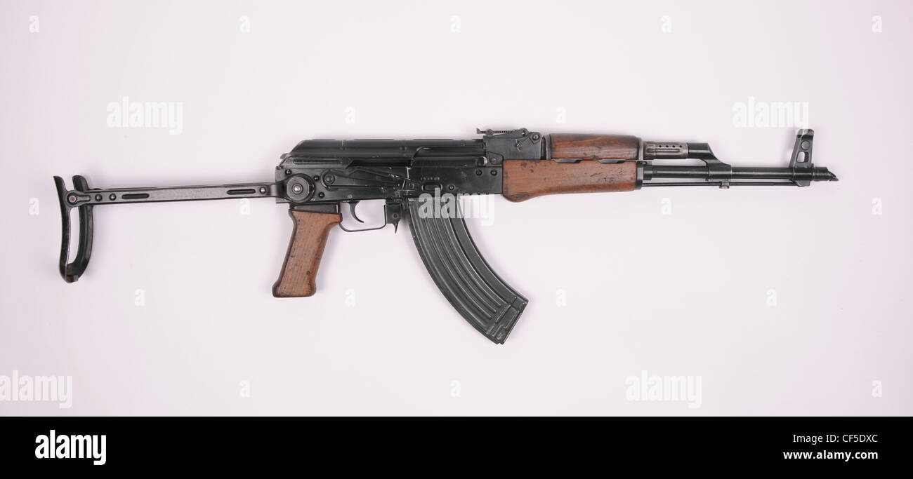 Hungarian AK63 assault rifle, a copy of the Russian AKMS Stock Photo