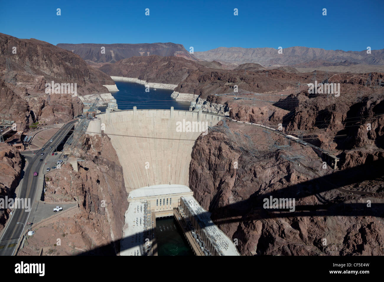 The Famous Hoover hydroelectric dam on Lake Meade Nevada, Arizona Stock Photo