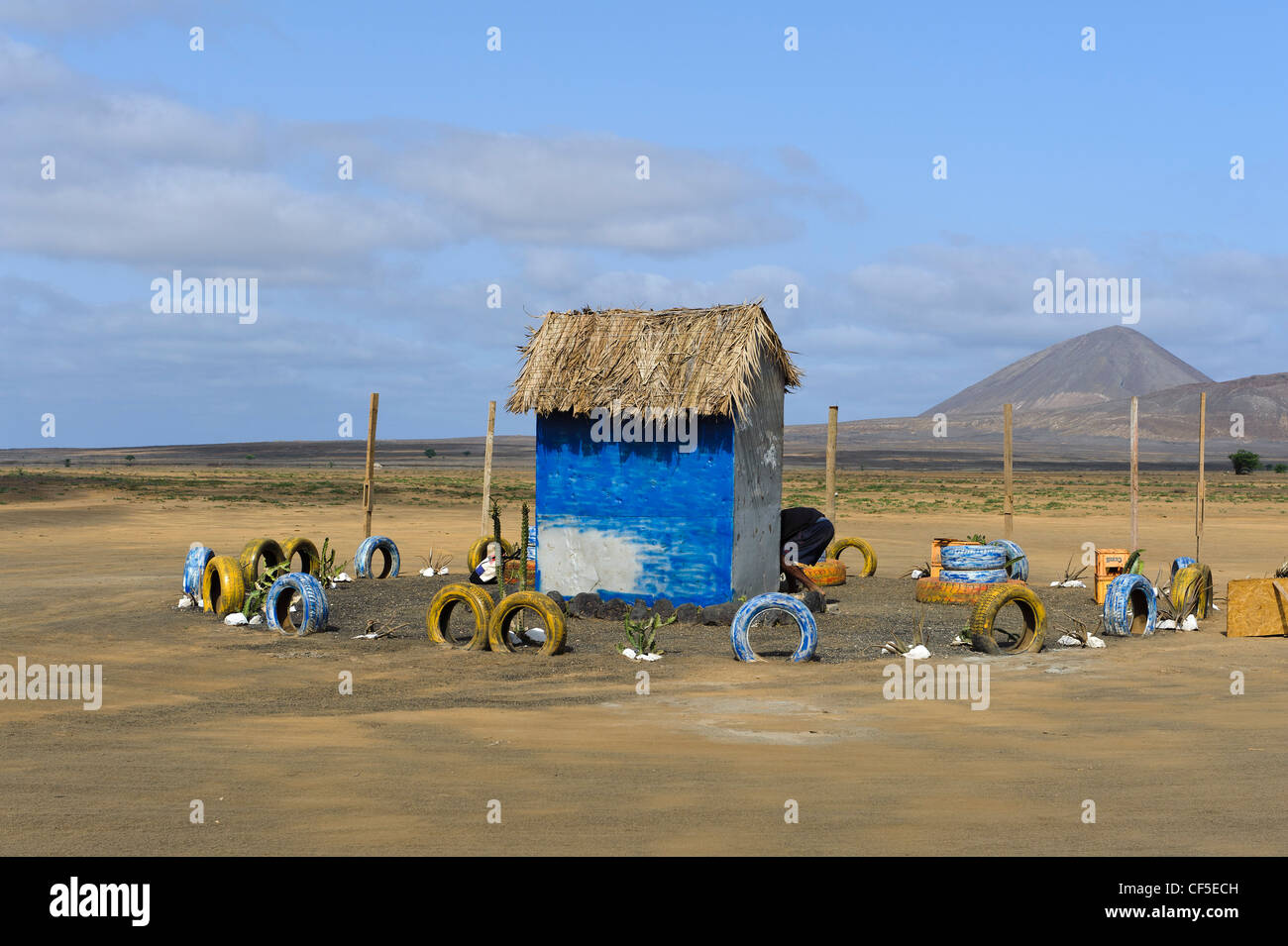 Kiosk in Terra Boa, Sal, Sal Island, Cape Verde Islands, Africa Stock Photo