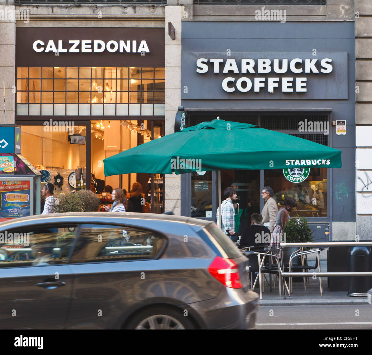A Starbucks Coffee shop in central Madrid, Spain Stock Photo Alamy