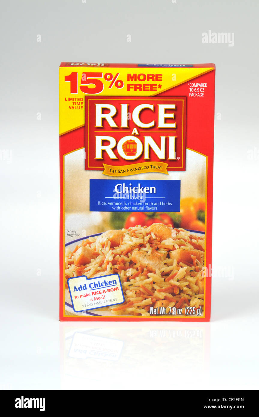Box Of Rice A Roni Food Chicken Flavor Rice Mix On White Box Of Rice A Roni Food Chicken Flavor Rice Mix On White