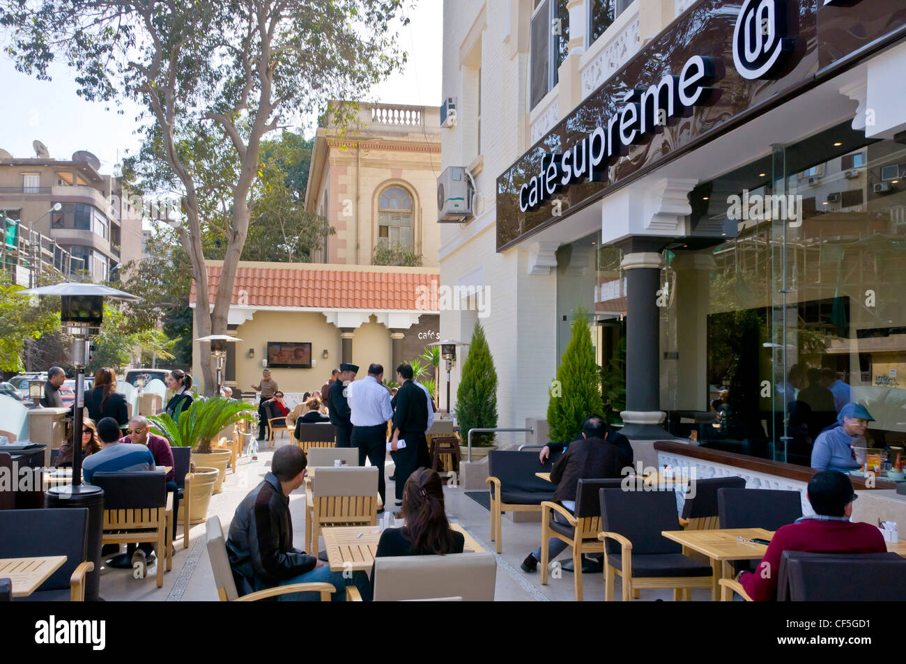 Trendy coffee shop in Korba Heliopolis Cairo Egypt Stock Photo Alamy
