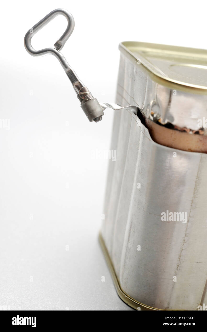 Years Of The Tin Can A still life image of a corned beef tin with key