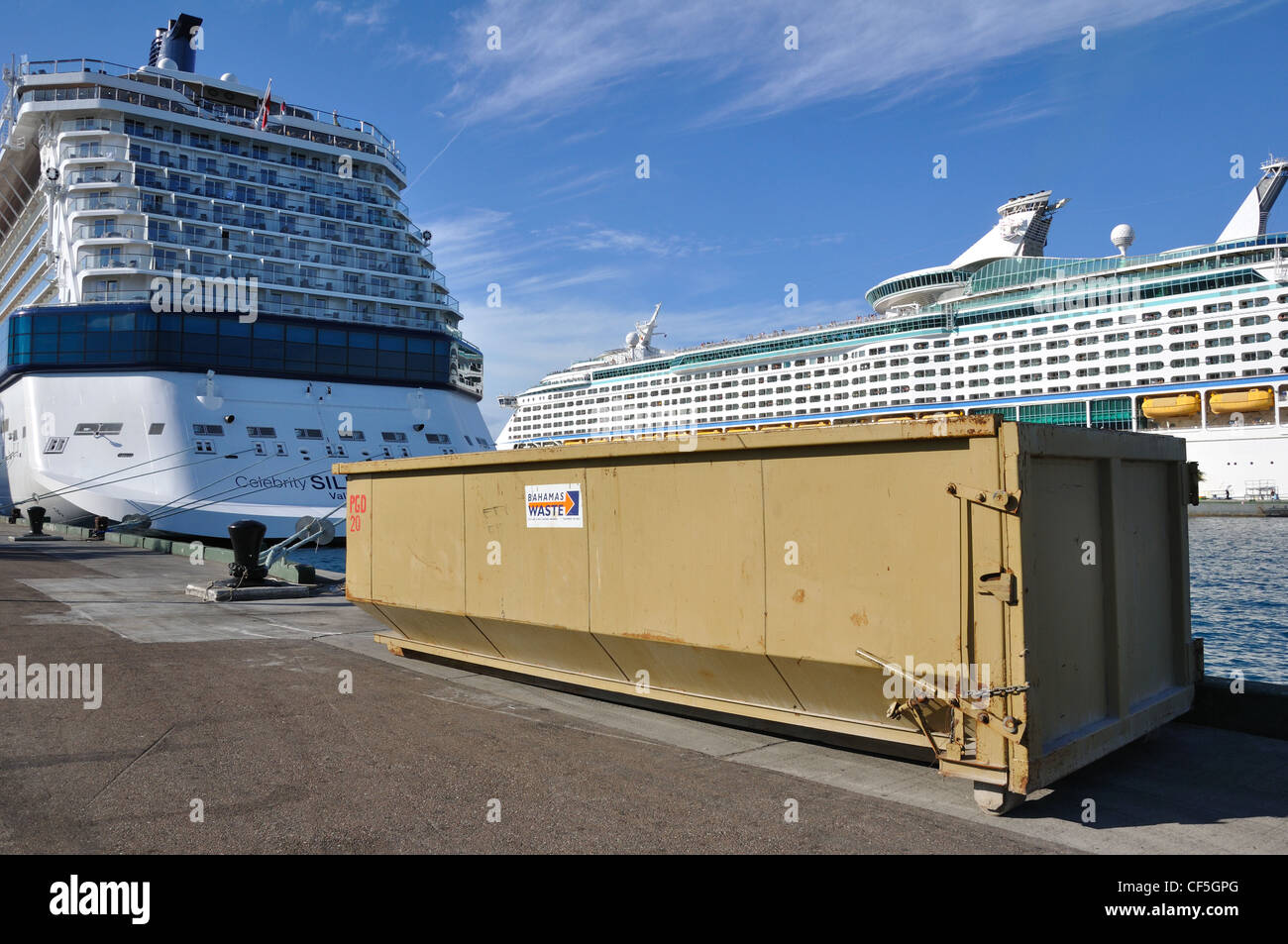 Cruise ships docked in Nassau, Bahamas Stock Photo Alamy