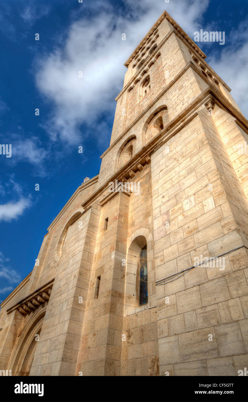 The Lutheran Church of the Redeemer is the second Protestant church in the Old City of Jerusalem , Israel. Stock Photo