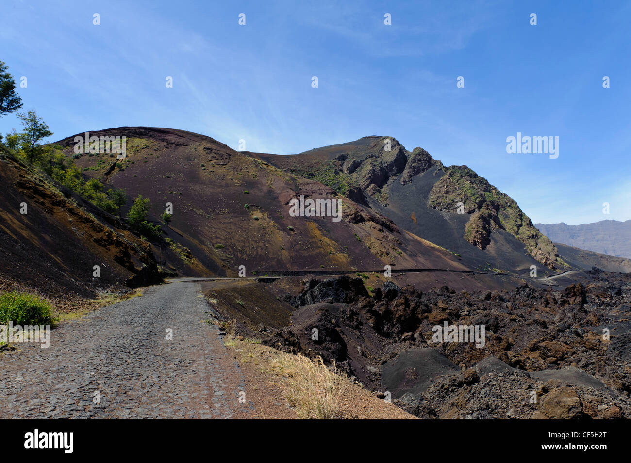 Lava in Crater Cha das Caldeiras, Fogo Island, Cape Verde Islands ...
