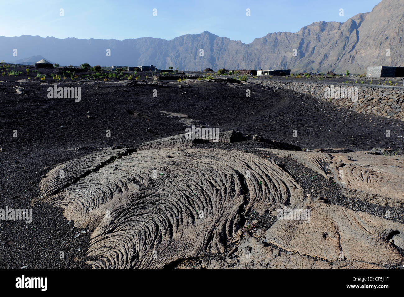 Lava in Crater Cha das Caldeiras, Fogo Island, Cape Verde Islands ...
