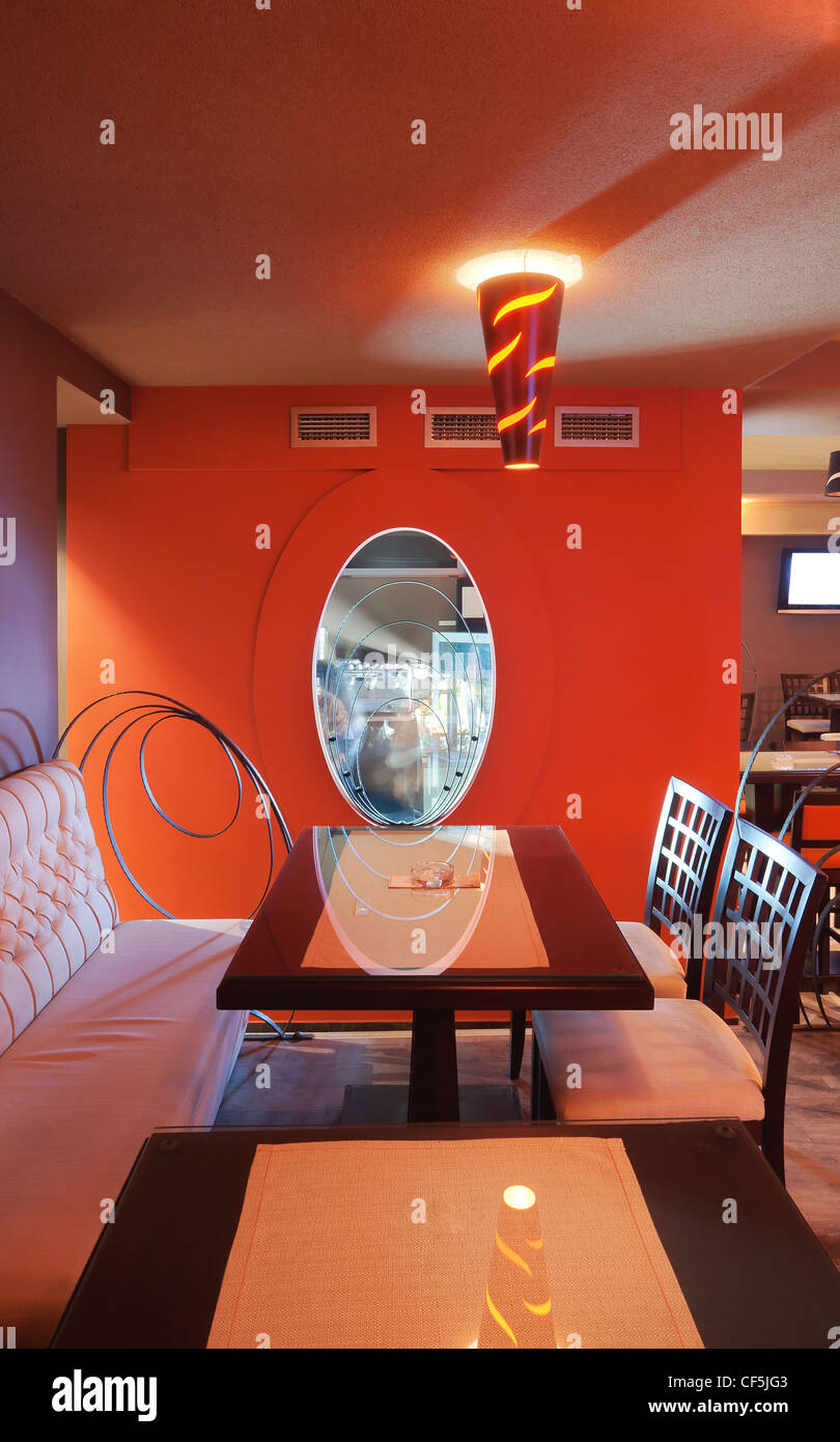 Interior Of A Restaurant Modern Design In Few Colors