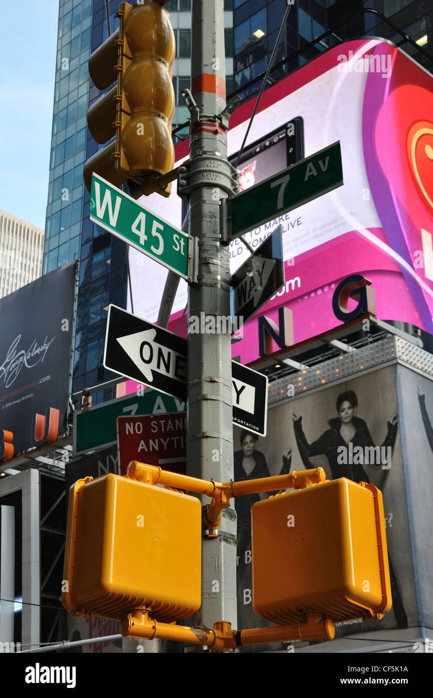New York City, USA - street signs Stock Photo - Alamy
