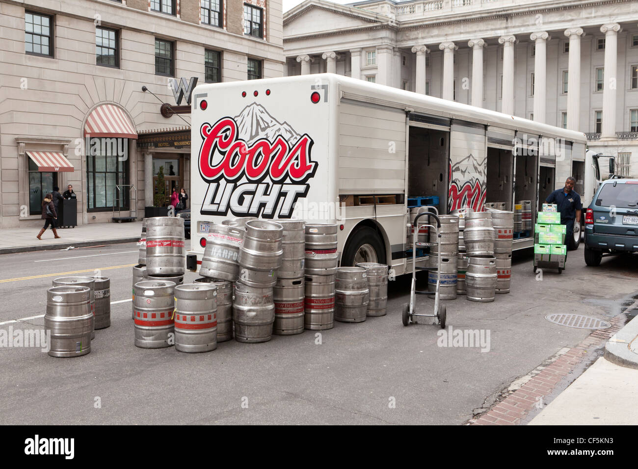 Beer delivery truck - USA Stock Photo