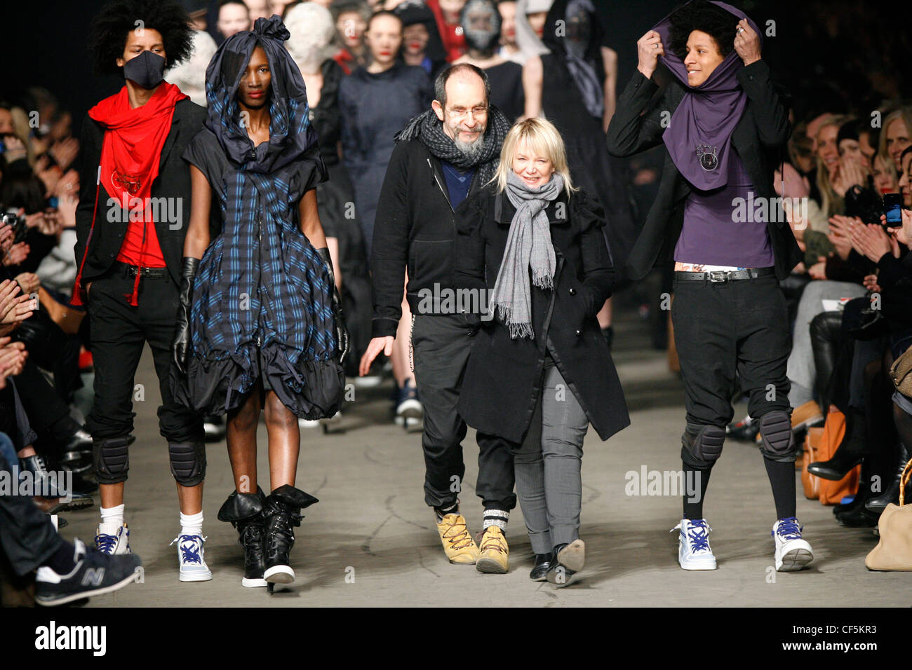 Marithe et Francois Girbaud Paris Ready to Wear Autumn Winter Fashion  designers Francois and Marithe Girbaud at the end of Stock Photo - Alamy