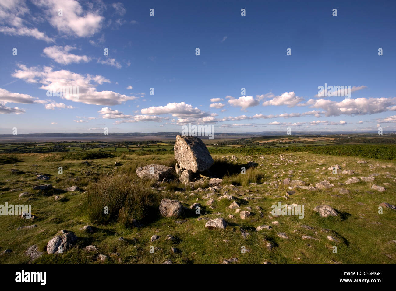 A view toward Arthur's Stone. Arthur's Stone is a neolithic burial