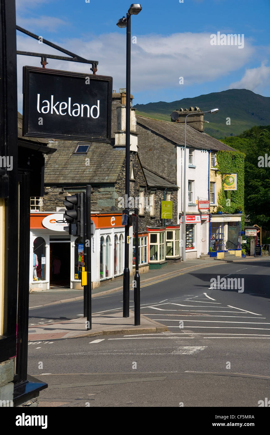 Looking along Rydal Road Ambleside. William Wordsworth had an office in