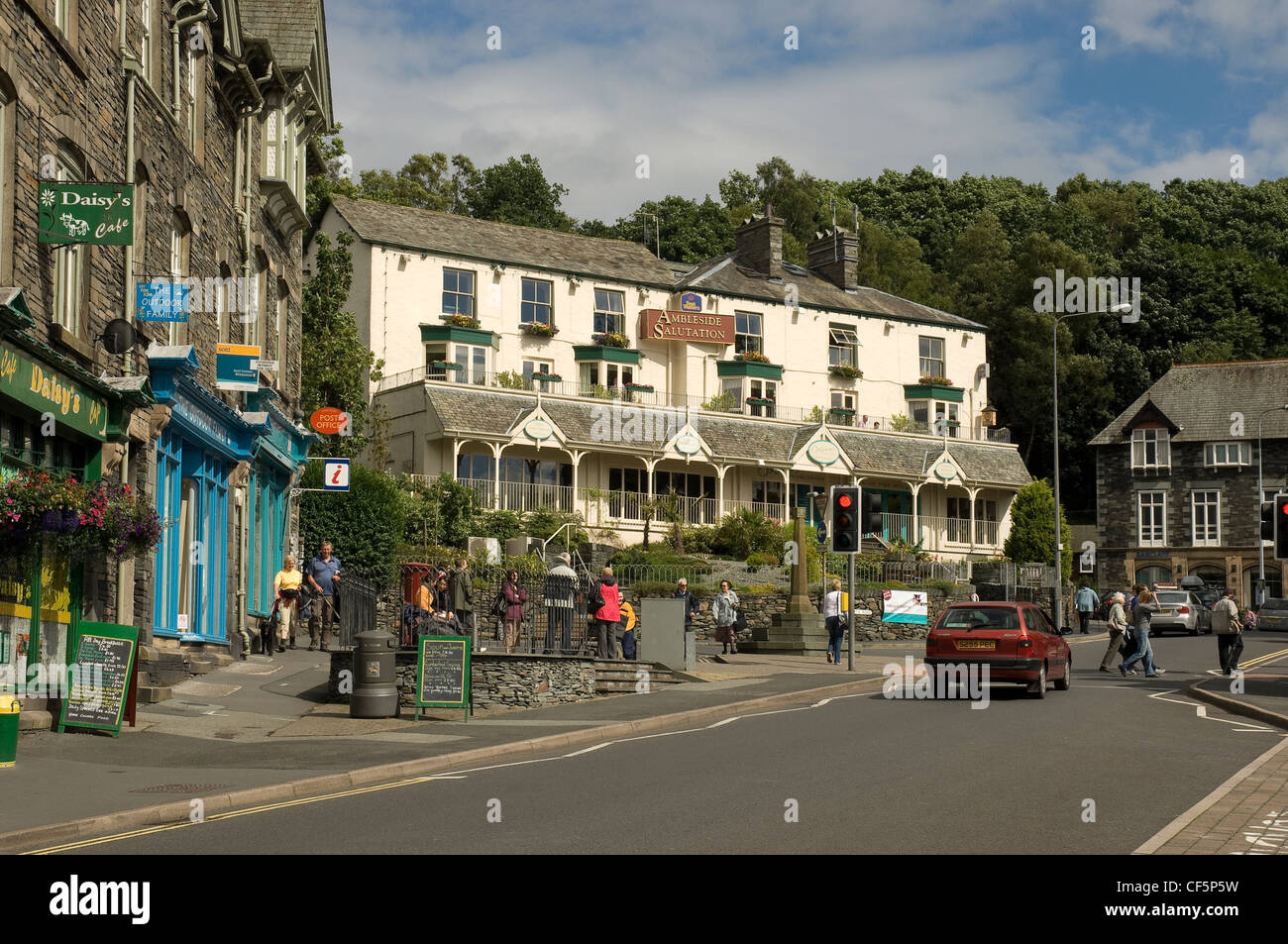 Ambleside village centre in the heart of the Lake District. Stock Photo
