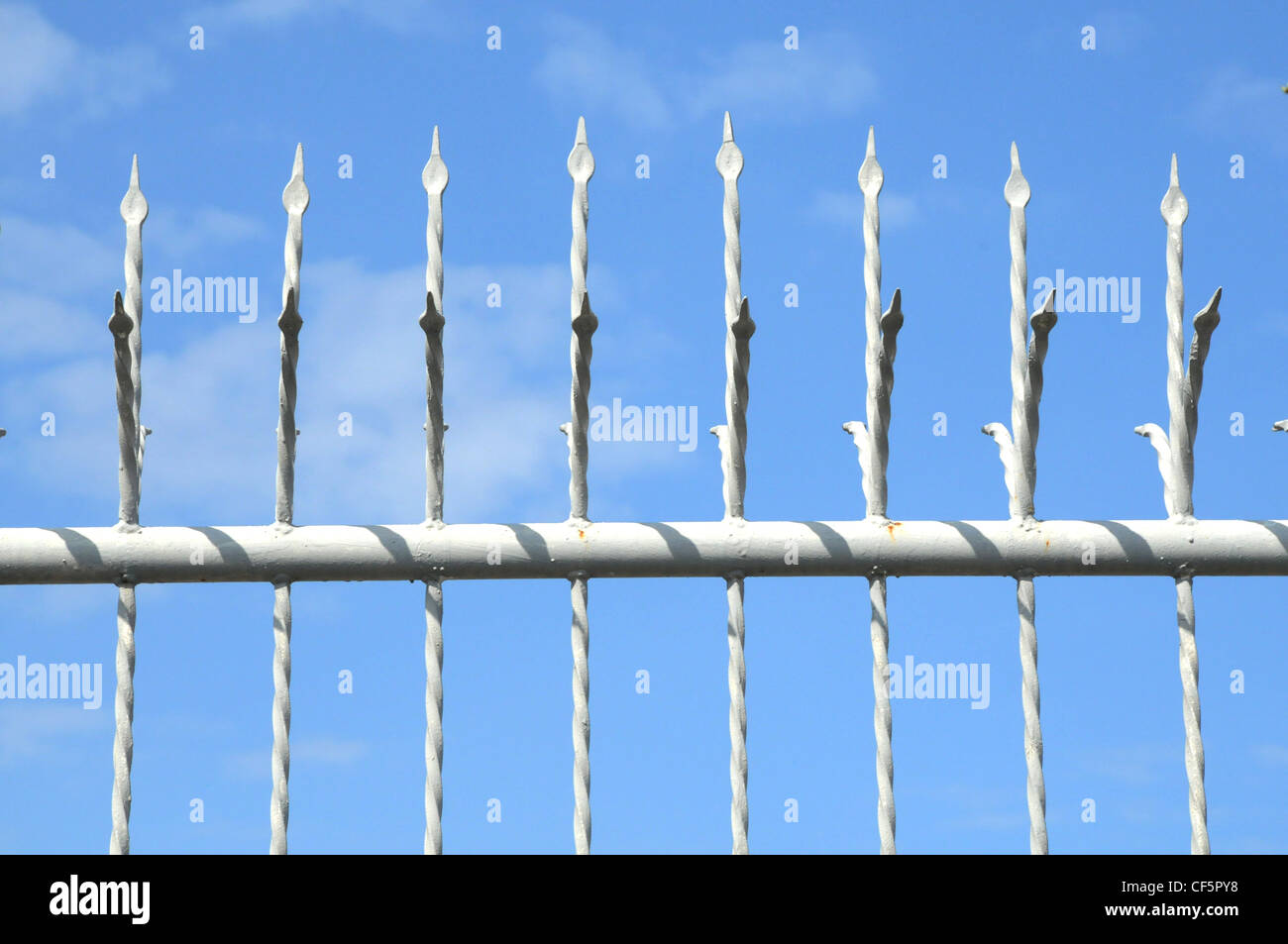 An Iron picket fence Stock Photo Alamy