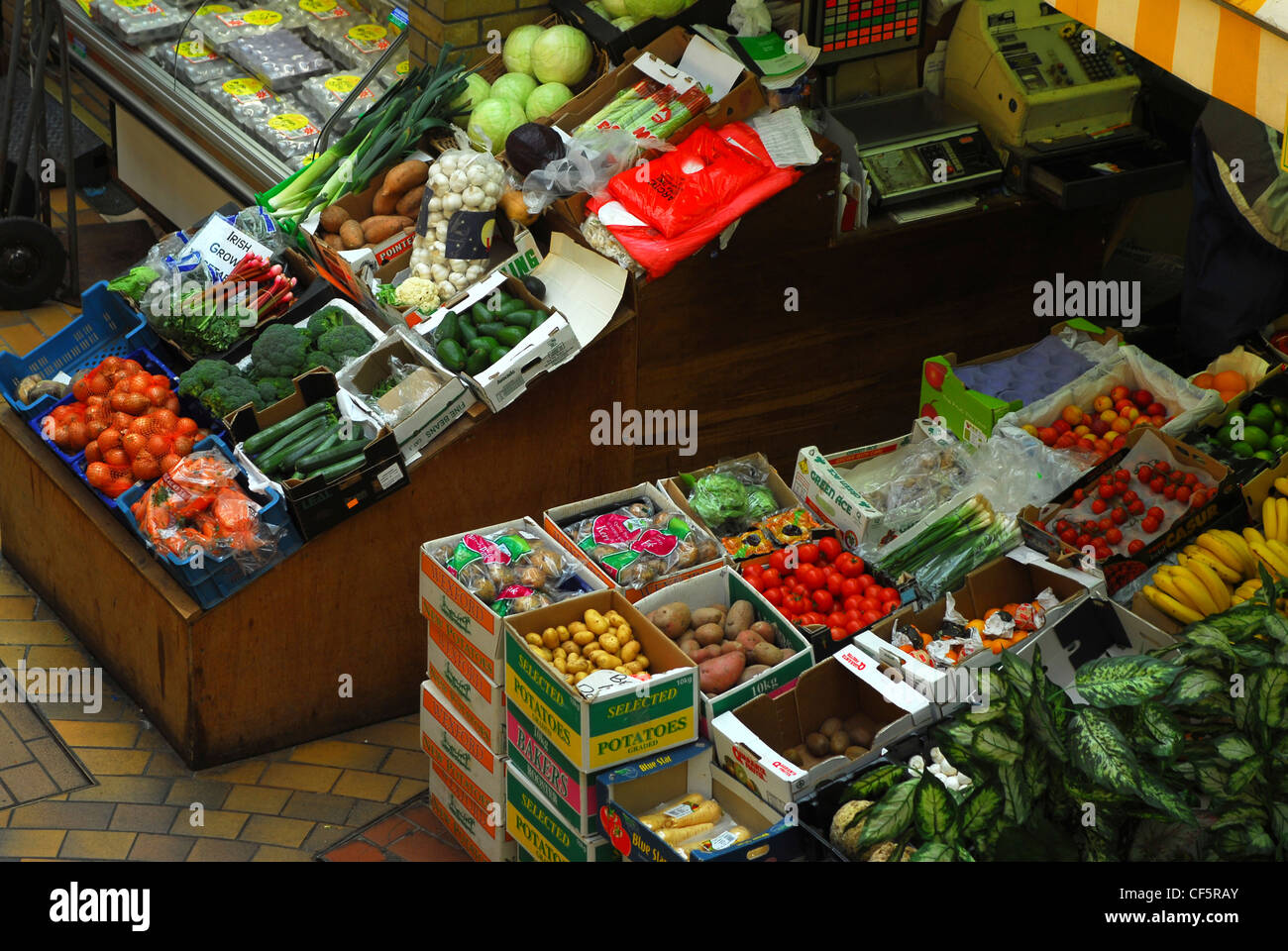 A fruit and veg stall at the English Market in Cork Stock Photo Alamy