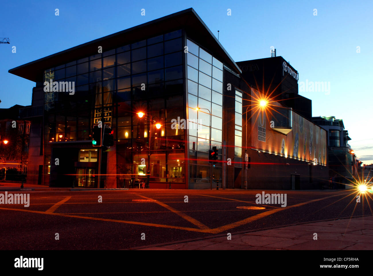 A night time view of the Cork Opera House Stock Photo Alamy