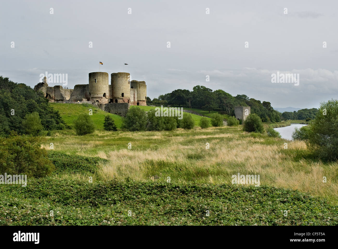 Rhuddlan Castle, built in the thirteenth century under the reign of King Edward l. Stock Photo