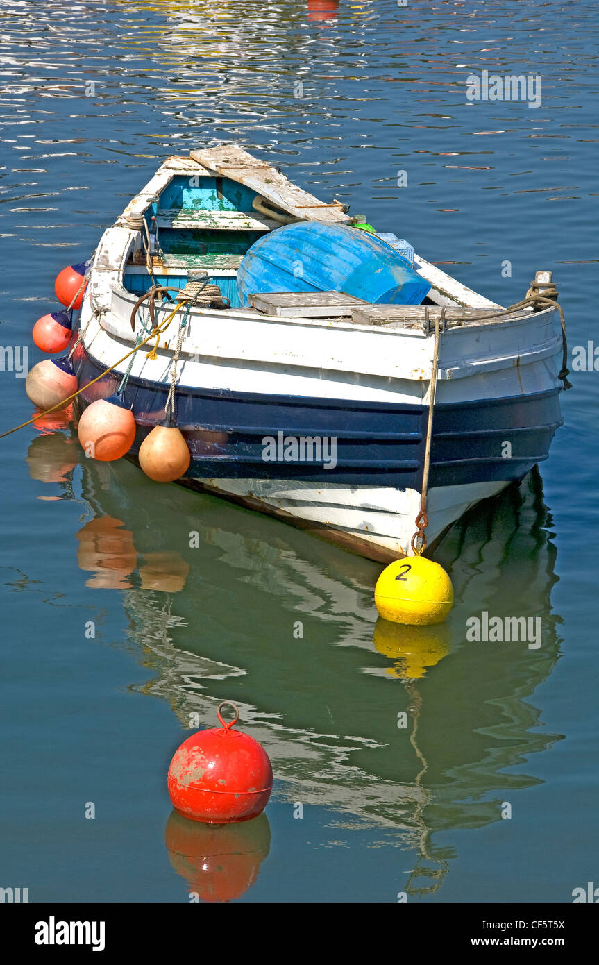 A small fishing boat moored in Whitby harbour Stock Photo - Alamy