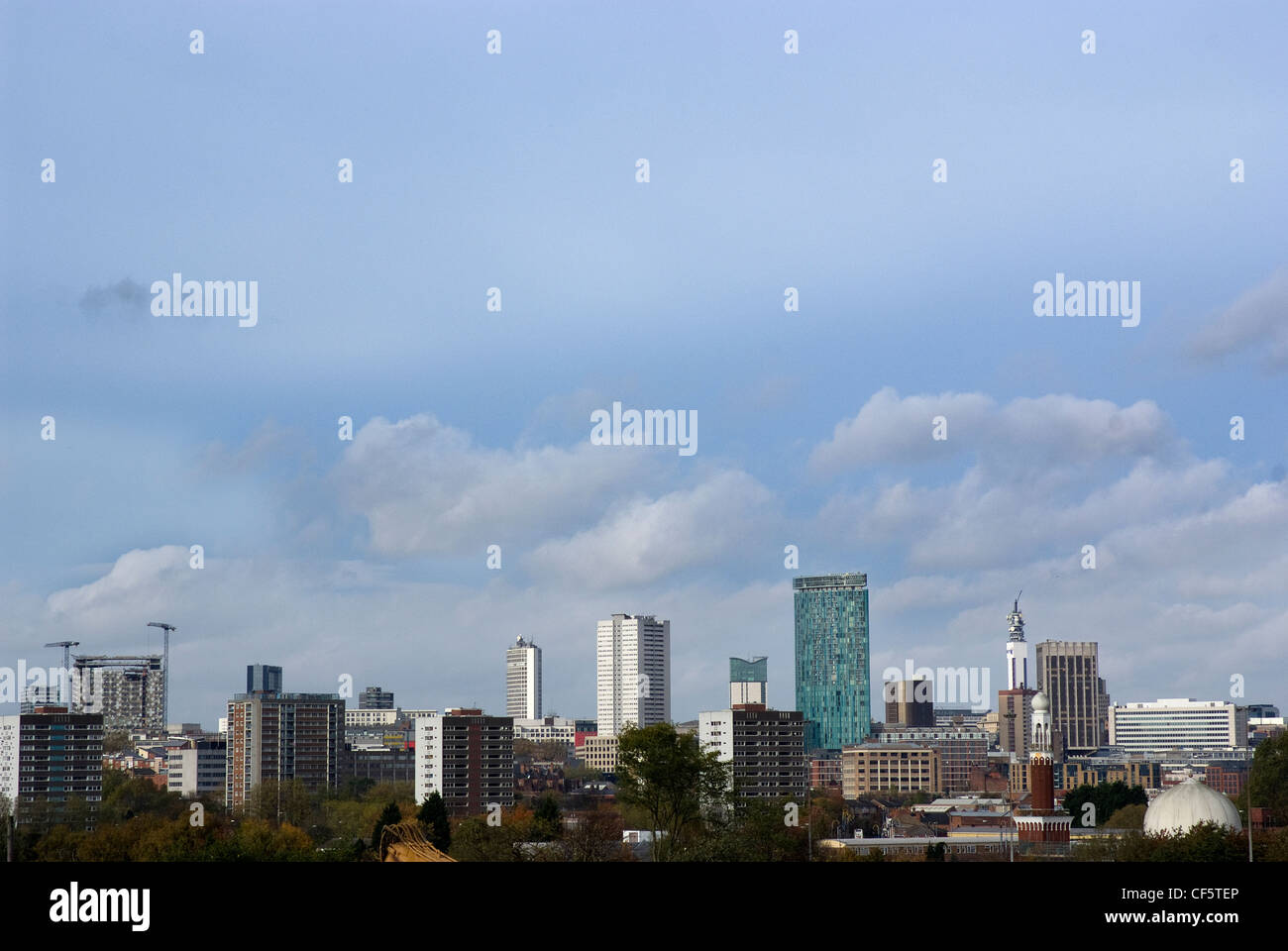 The Birmingham city skyline, 'often referred to as the second city of the United Kingdom'. Stock Photo