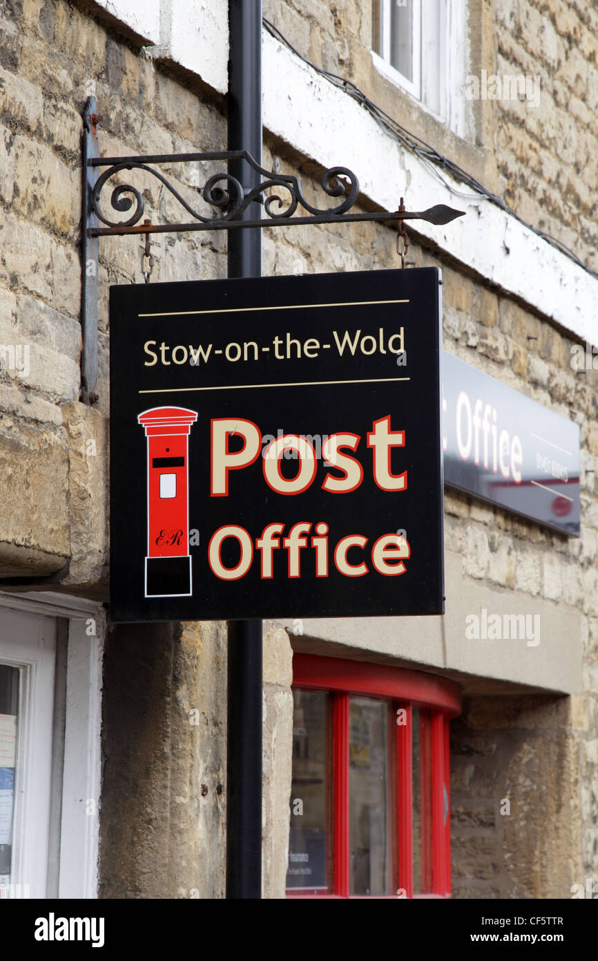 Stow-on-the-Wold Post Office sign Stock Photo