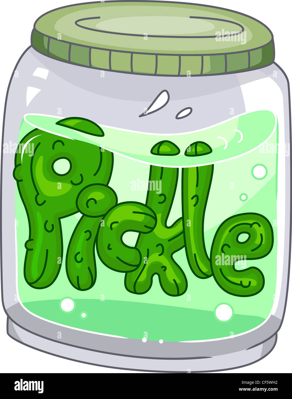 Illustration of a Pickle Jar Stock Photo Alamy
