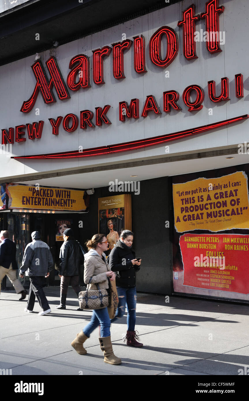 Marriott hotel, Manhattan, New York, USA Stock Photo - Alamy