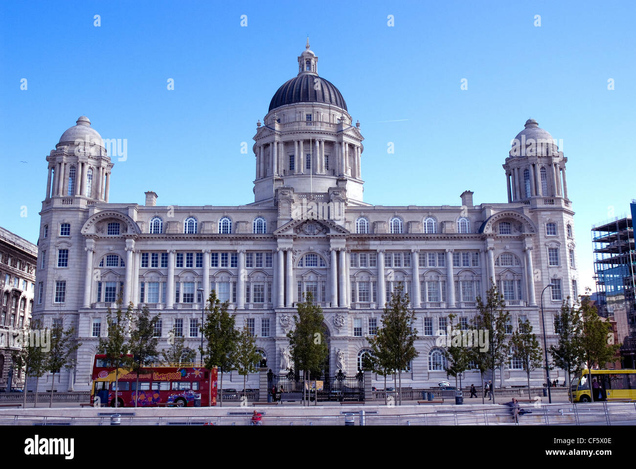 The Port of Liverpool building at the Pier Head, one of Liverpool's 'Three Graces'. Stock Photo