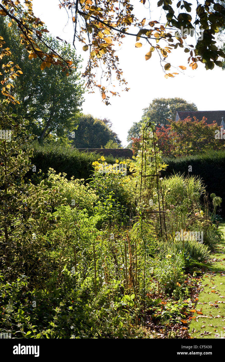 The Salutation Garden in Sandwich, Kent, England Looking across the