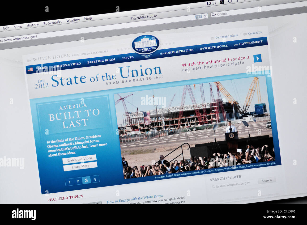 whitehouse.gov - White House official website, USA Stock Photo - Alamy