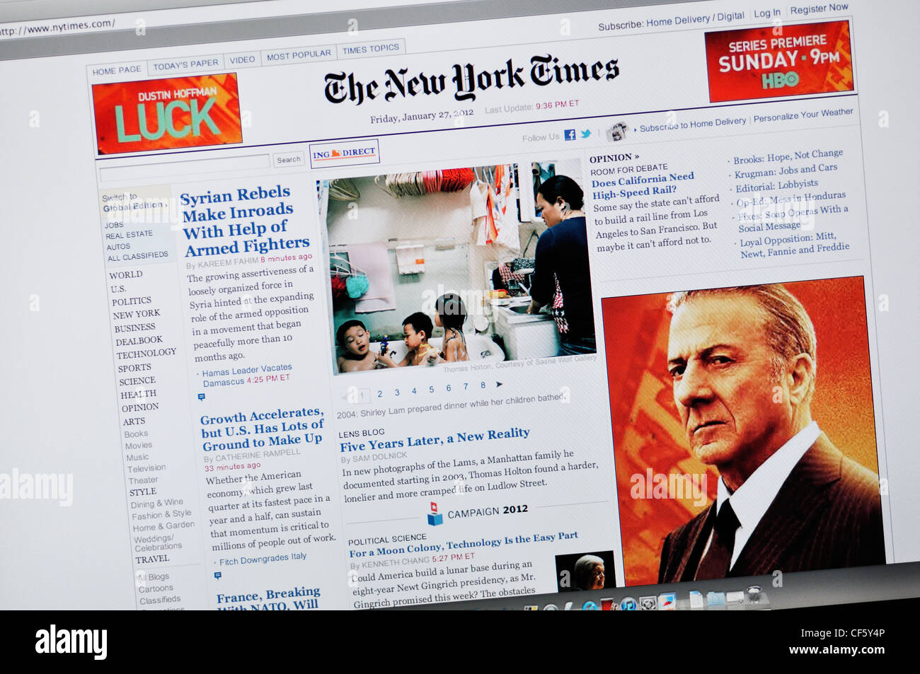 New York Times Newspaper website Stock Photo Alamy