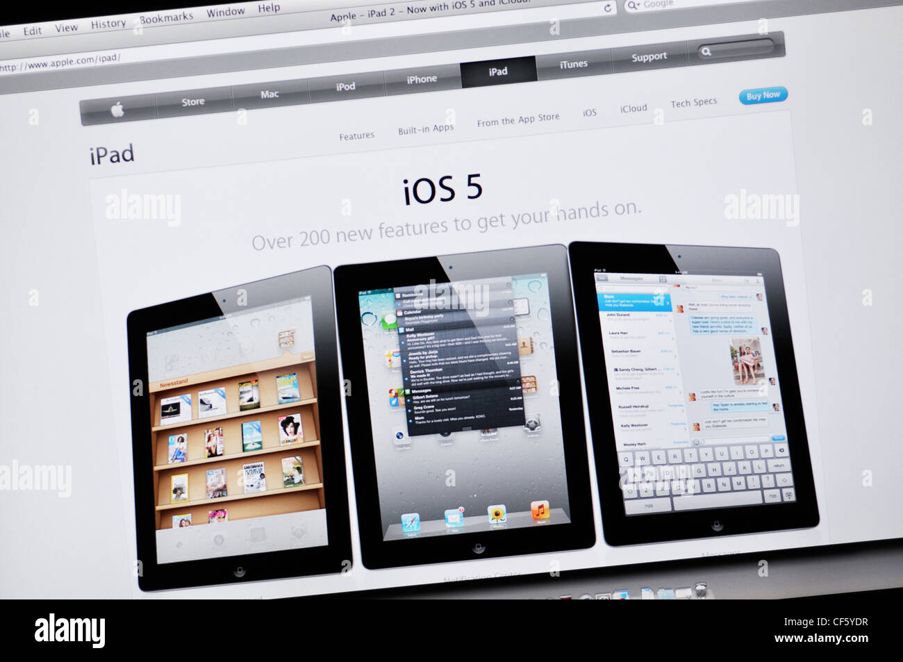 Apple computer store website - iPad Stock Photo - Alamy