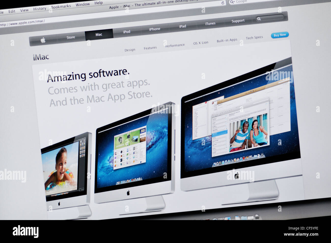 Apple computer store website imac stock photo alamy