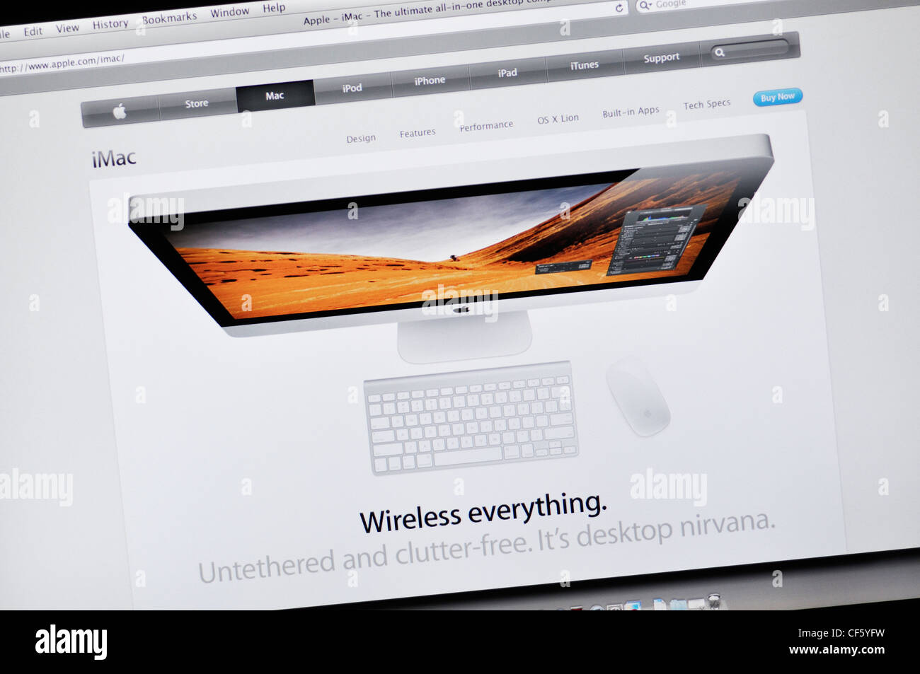 Apple computer store website - iMac Stock Photo - Alamy
