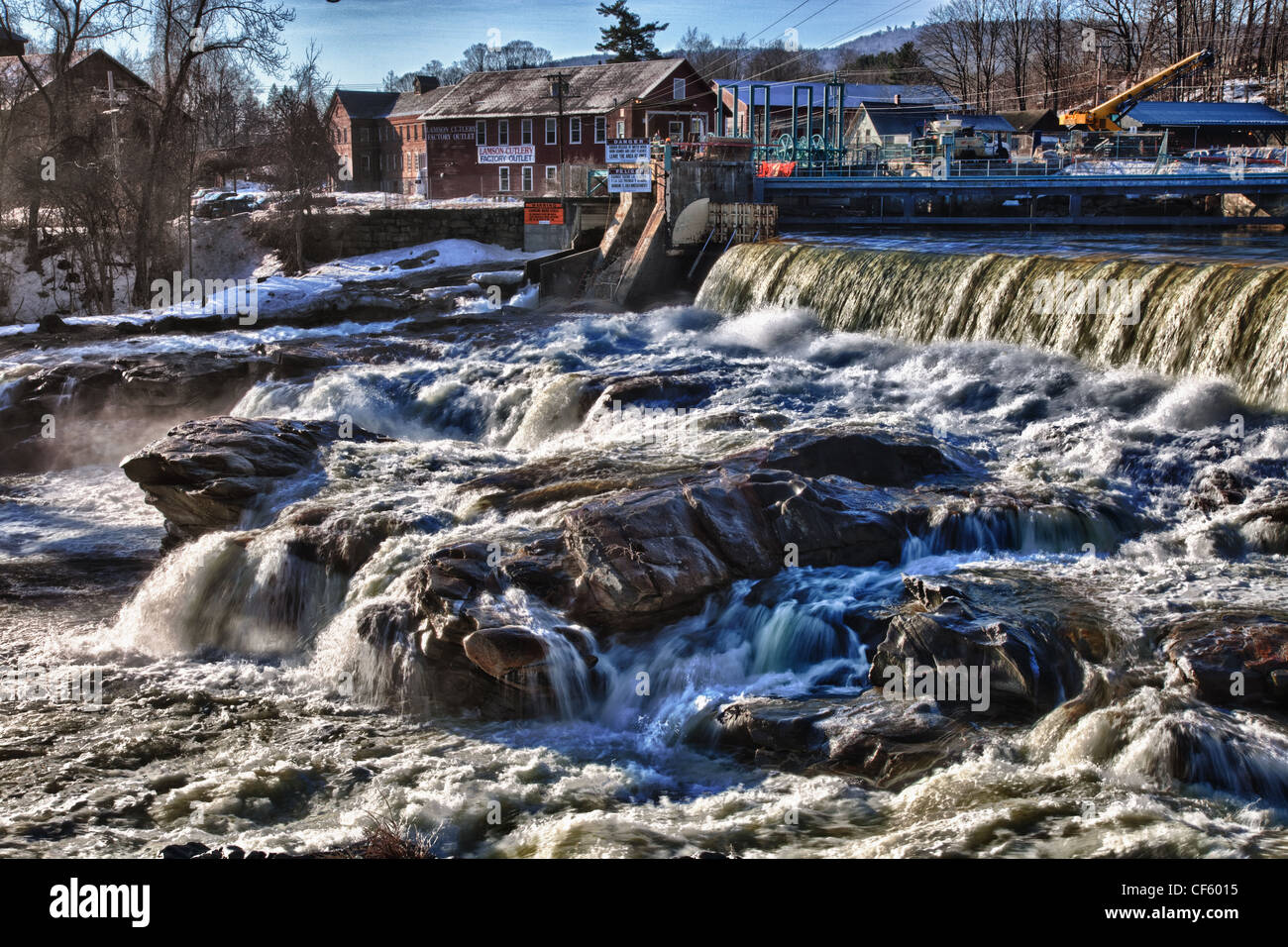 The Deerfield River pours over Salmon Falls in Shelburne Falls, MA Stock Photo Alamy