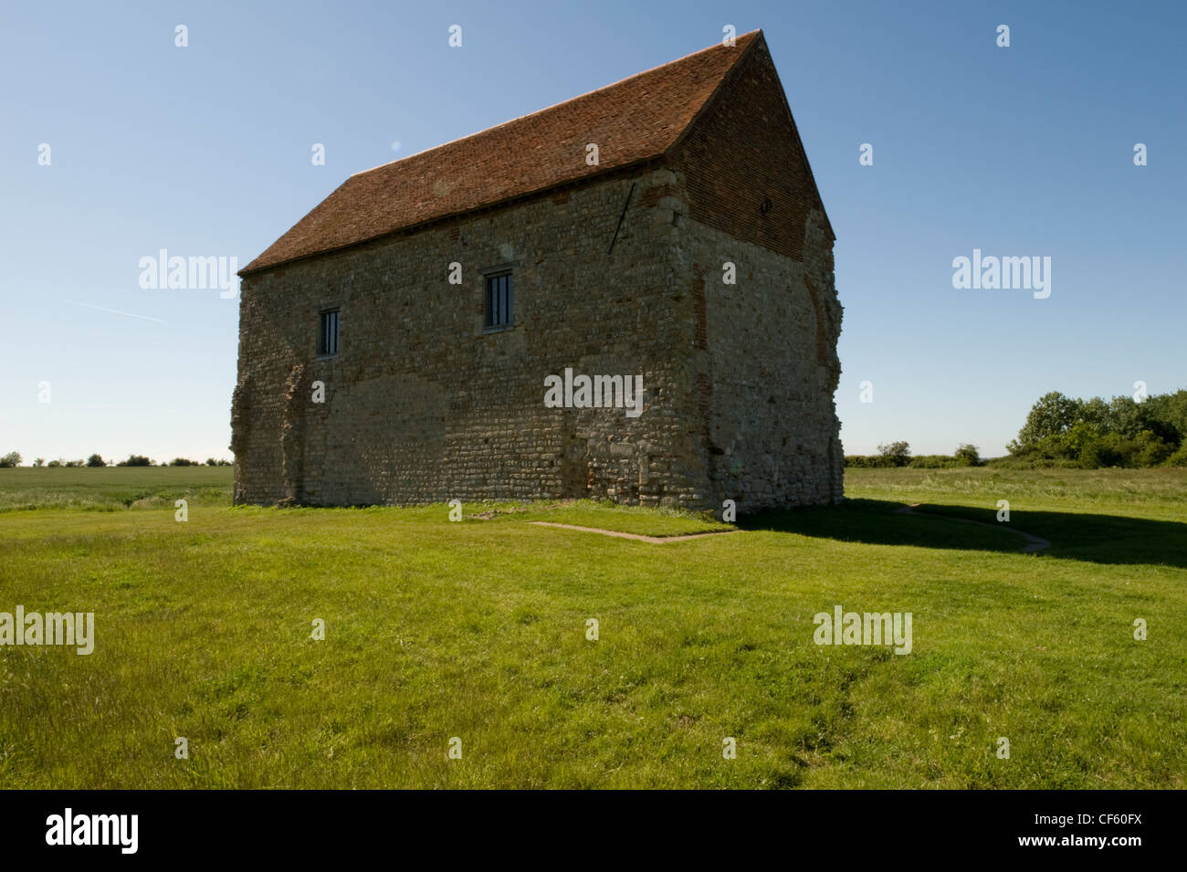 The Chapel of St Peter-on-the-Wall. It is the oldest church in the UK dating back to 654AD. Stock Photo